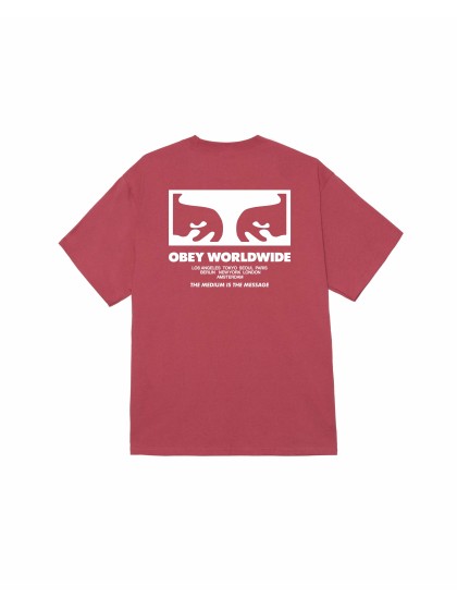 OBEY The Medium Is The Message Classic T-Shirt - Mineral Red