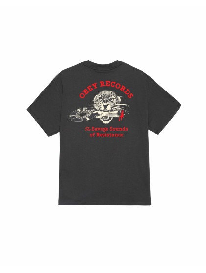 OBEY Savage Sounds Leopard Classic T-Shirt - Vintage Black