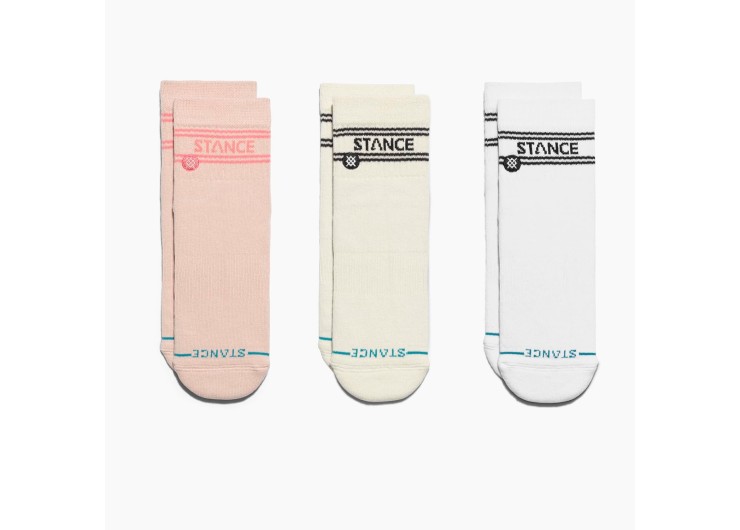 STANCE Basic 3 Pack Quarter Socks - Pink
