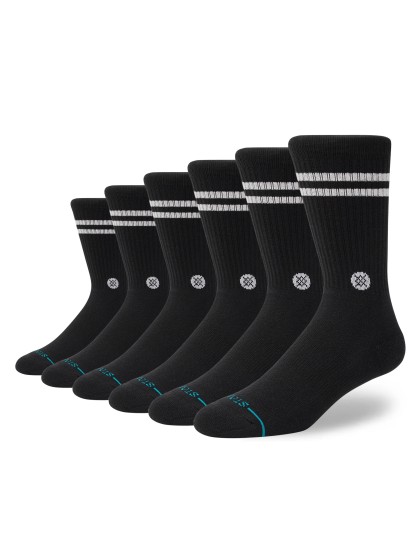 STANCE Core 6 Pack Crew Socks - Black