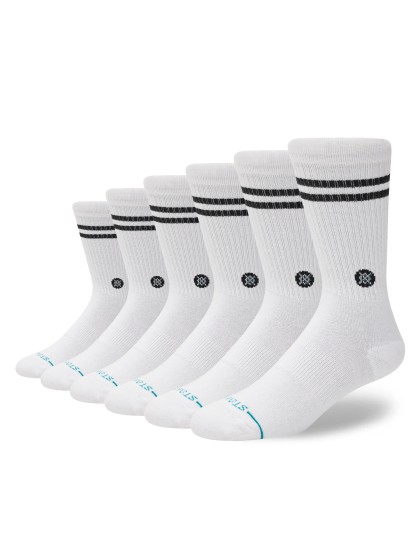 STANCE Core 6 Pack Crew Socks - White