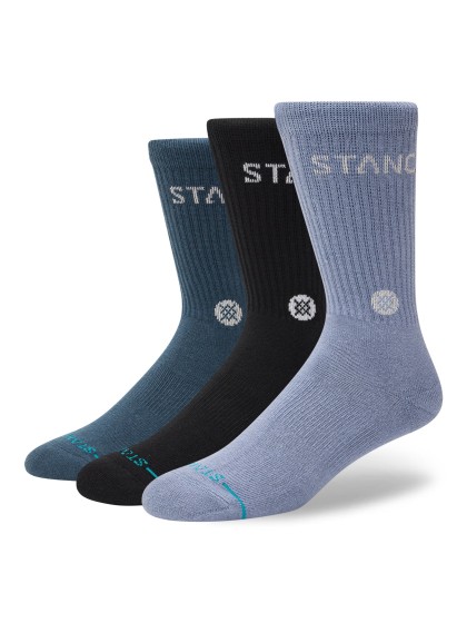 STANCE Origin 3 Pack Crew Socks - Indigo