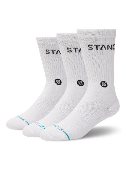 STANCE Origin 3 Pack Crew Socks - White