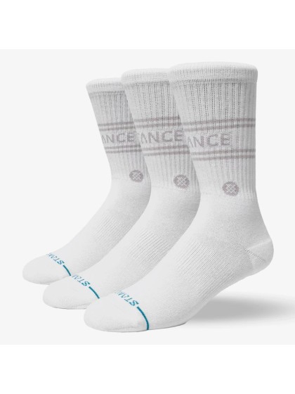 STANCE Vital 3 Pack Crew Socks - White