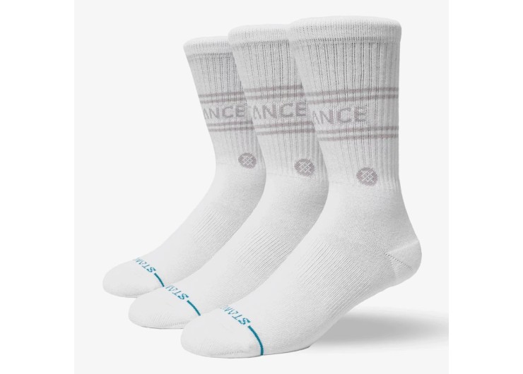 STANCE Vital 3 Pack Crew Socks - White