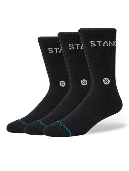 STANCE Origin 3 Pack Crew Socks - Black