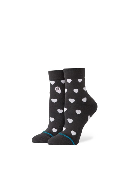 STANCE Womens Hearts Lowrider Socks - Charcoal