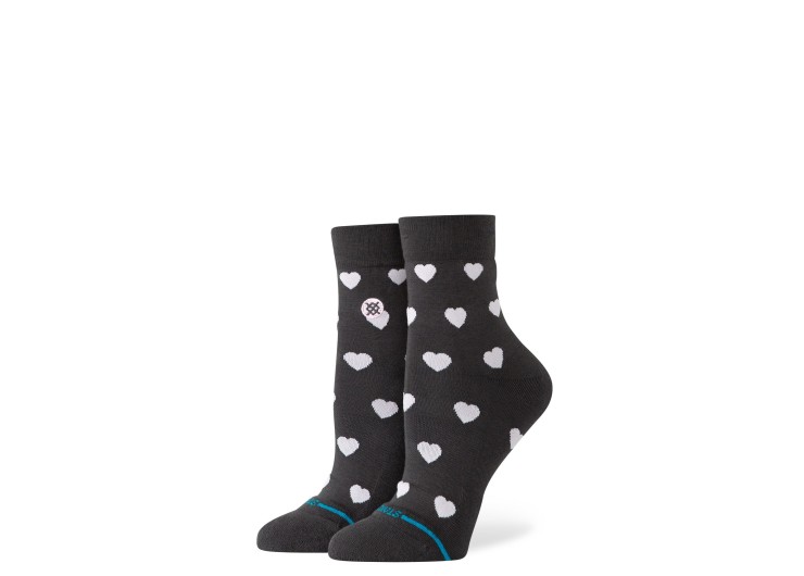 STANCE Womens Hearts Lowrider Socks - Charcoal