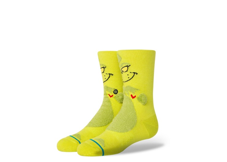 STANCE x The Grinch - 3D Grinch Kids - Classic Crew Socks [Green]