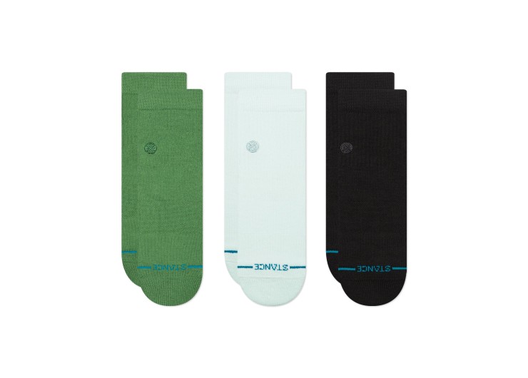 STANCE Icon 3 Pack Quarter Socks - Green