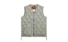 TAION Military V-Neck W-Zip Down Vest Soft Shell - D. Sage Green