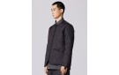 TAION Military Crew Neck Zip Unisex Down Jacket - Black
