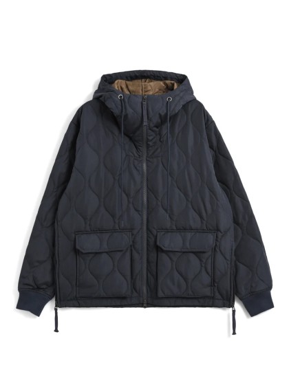 TAION Military W-Zip Down Parka  Jacket - Dark Navy