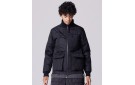 TAION Military Ribbed High Neck W-Zip Down Jacket - Dark Chocolate