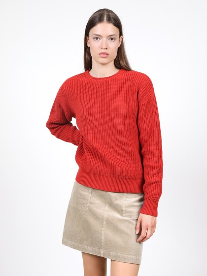 WEMOTO Missy Cotton - Knit Sweater [Burnt Henna]
