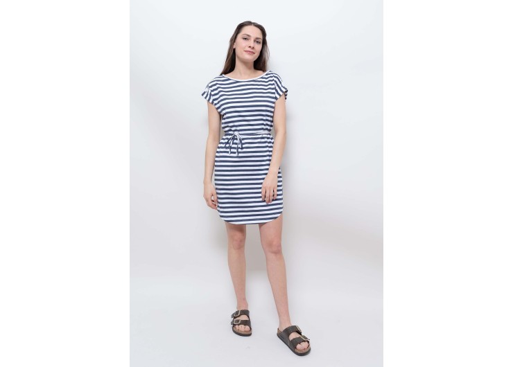 WEMOTO Kano Stripe Dress [Navy Blue]