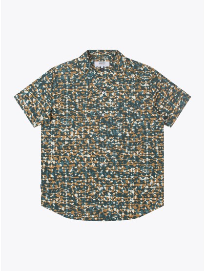 WEMOTO Robinson Short Sleeve Camp Collar Shirt [Green] 